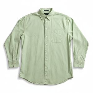 Nautica Light Green Casual Button Down Shirt Y2K